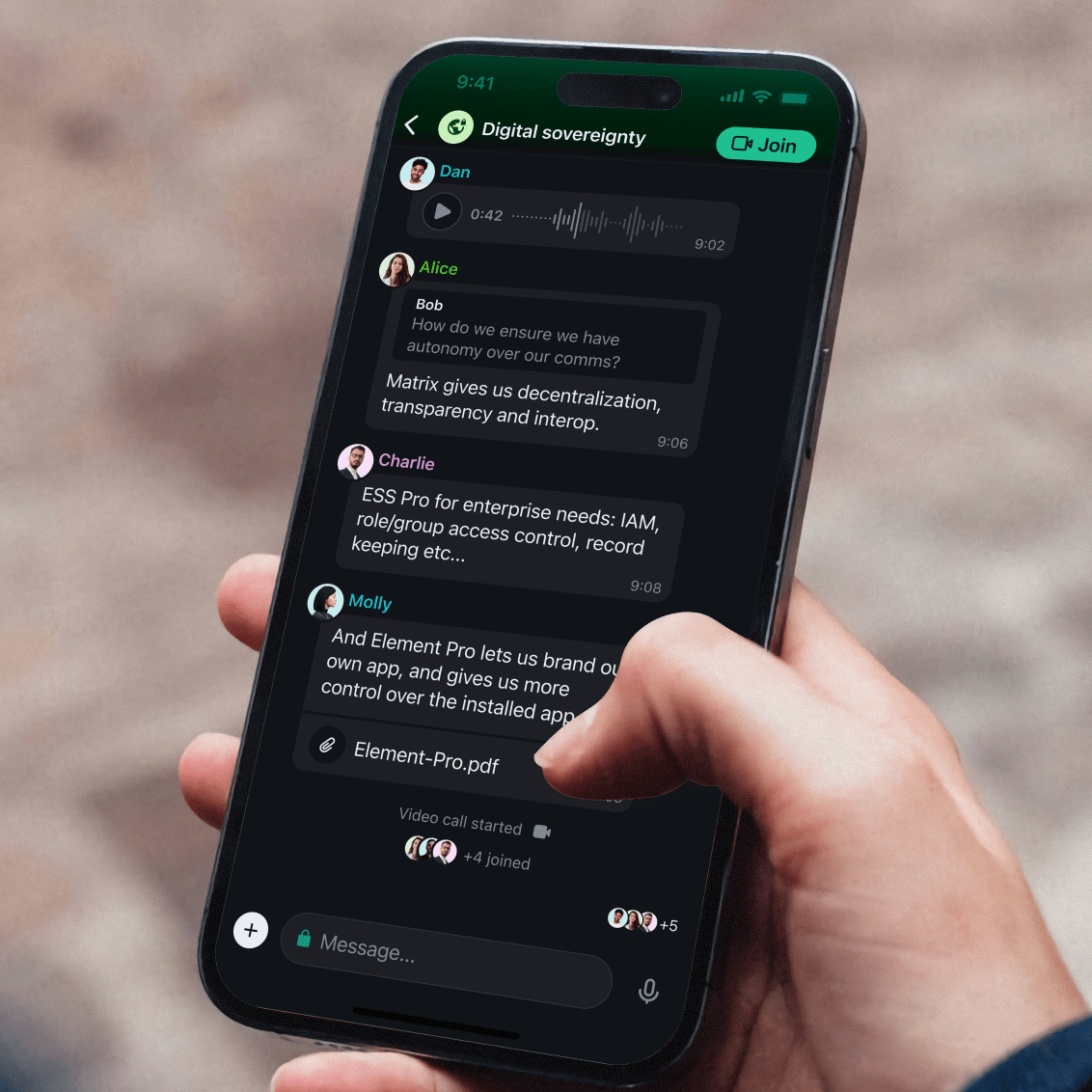 Element messenger